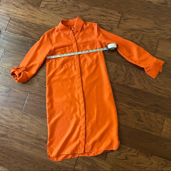 New. Michael Kors Silk Belted Shirt Dress - Picture 4 of 11